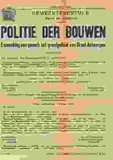 Aankondiging van de oprichting van Groot-Antwerpen door het gemeentebestuur