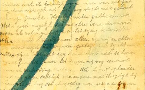 Jaap Koster schrijft een brief vanuit het werkkamp Les Mazures