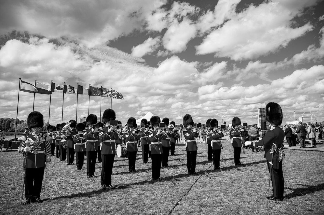 Muzikanten in militair uniform