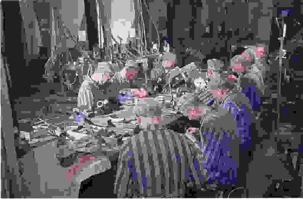 Dwangarbeiders aan het werk