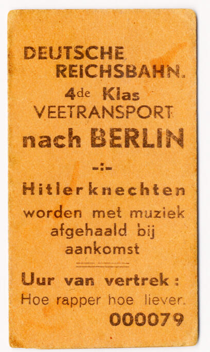 Veetransport nach Berlin - Hitlerknechten worden met muziek afgehaald bij aankomst
