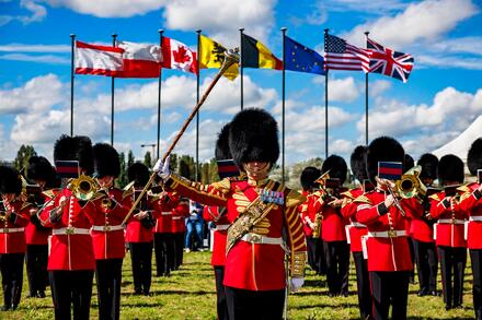 Muzikanten in militair uniform