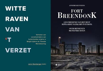Boekcovers 'Witte raven van 't verzet' en 'Fort Breendonk'