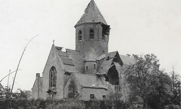 Beschadigde kerk