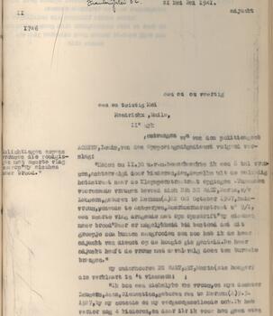 Een proces verbaal over de gebeurtenissen